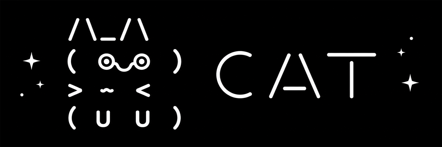 Catcoin banner — ASCII cat and CAT
